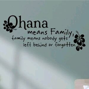 Ohana Lilo and Stitch Wall Sticker